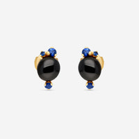 Pomellato Capri 18K Rose Gold Black Ceramic Sapphire Stud Earrings O.B612/07/CNZF-150 - THE SOLIST