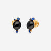 Pomellato Capri 18K Rose Gold Black Ceramic Blue Sapphire Earrings O.B612/07/CNZF - THE SOLIST