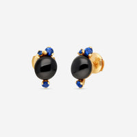 Pomellato Capri 18K Rose Gold Black Ceramic Sapphire Stud Earrings O.B612/07/CNZF-150 - THE SOLIST