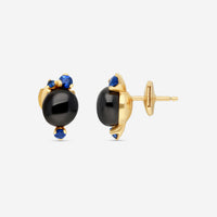 Pomellato Capri 18K Rose Gold Black Ceramic Blue Sapphire Earrings O.B612/07/CNZF - THE SOLIST
