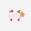 Pomellato Capri 18K Rose Gold Rose Ceramic & Rhodolite Earrings O.B612/O7/CRRU - THE SOLIST