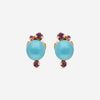 Pomellato Capri 18K Rose Gold Blue Ceramic & Rhodolite Earrings O.B612/O7/CTOI - THE SOLIST