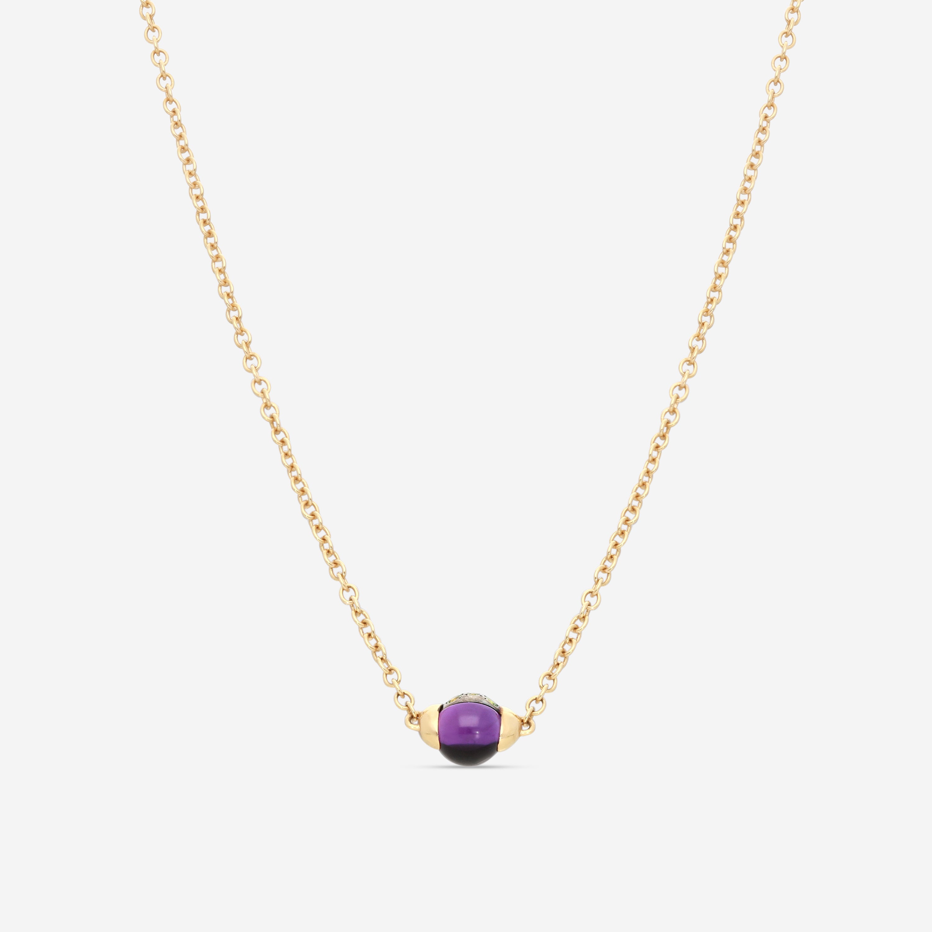 Pomellato M'Ama Non M'Ama 18K Rose Gold Amethyst & Tsavorite Necklace F.B502T07TZOI - THE SOLIST