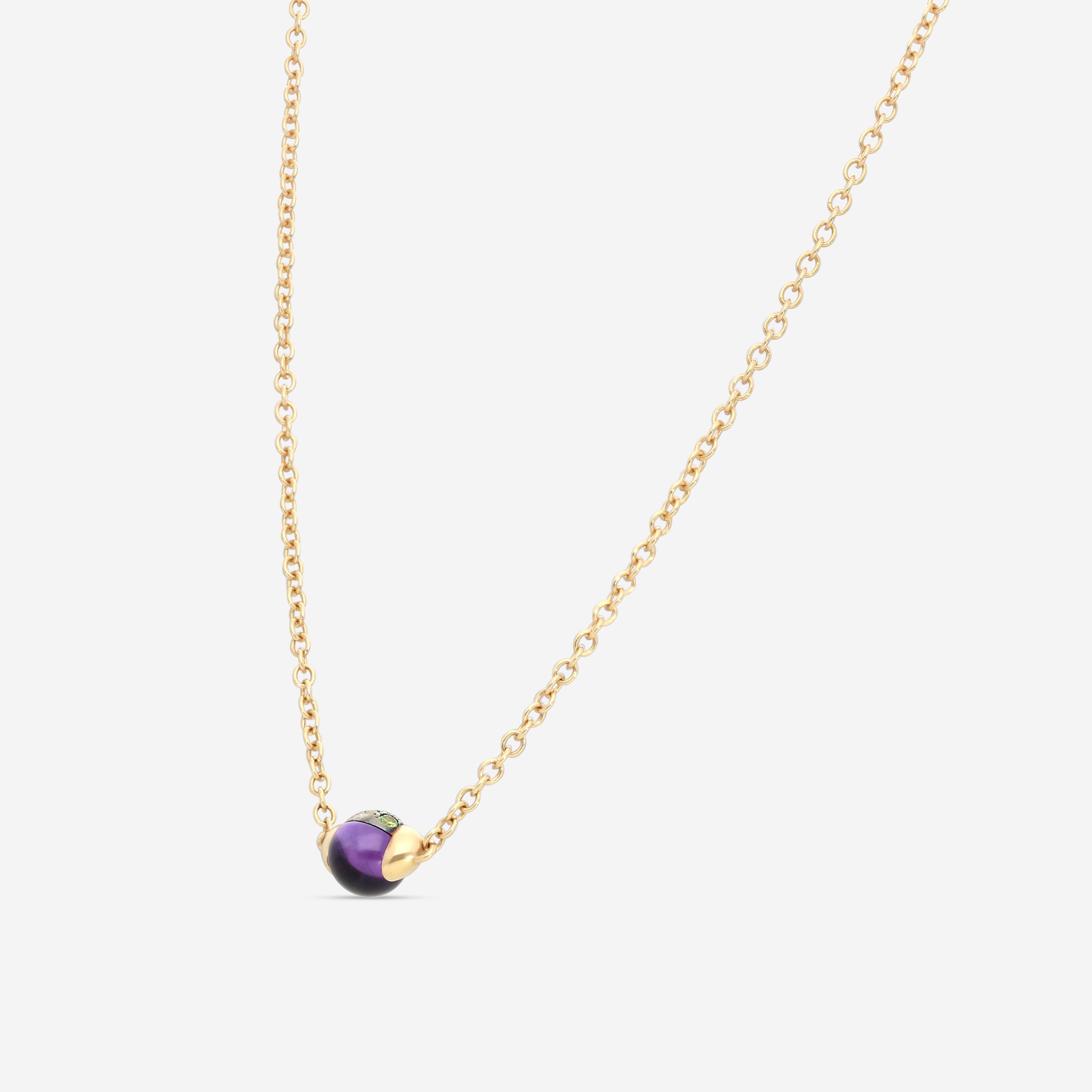 Pomellato M'Ama Non M'Ama 18K Rose Gold Amethyst & Tsavorite Necklace F.B502T07TZOI - THE SOLIST