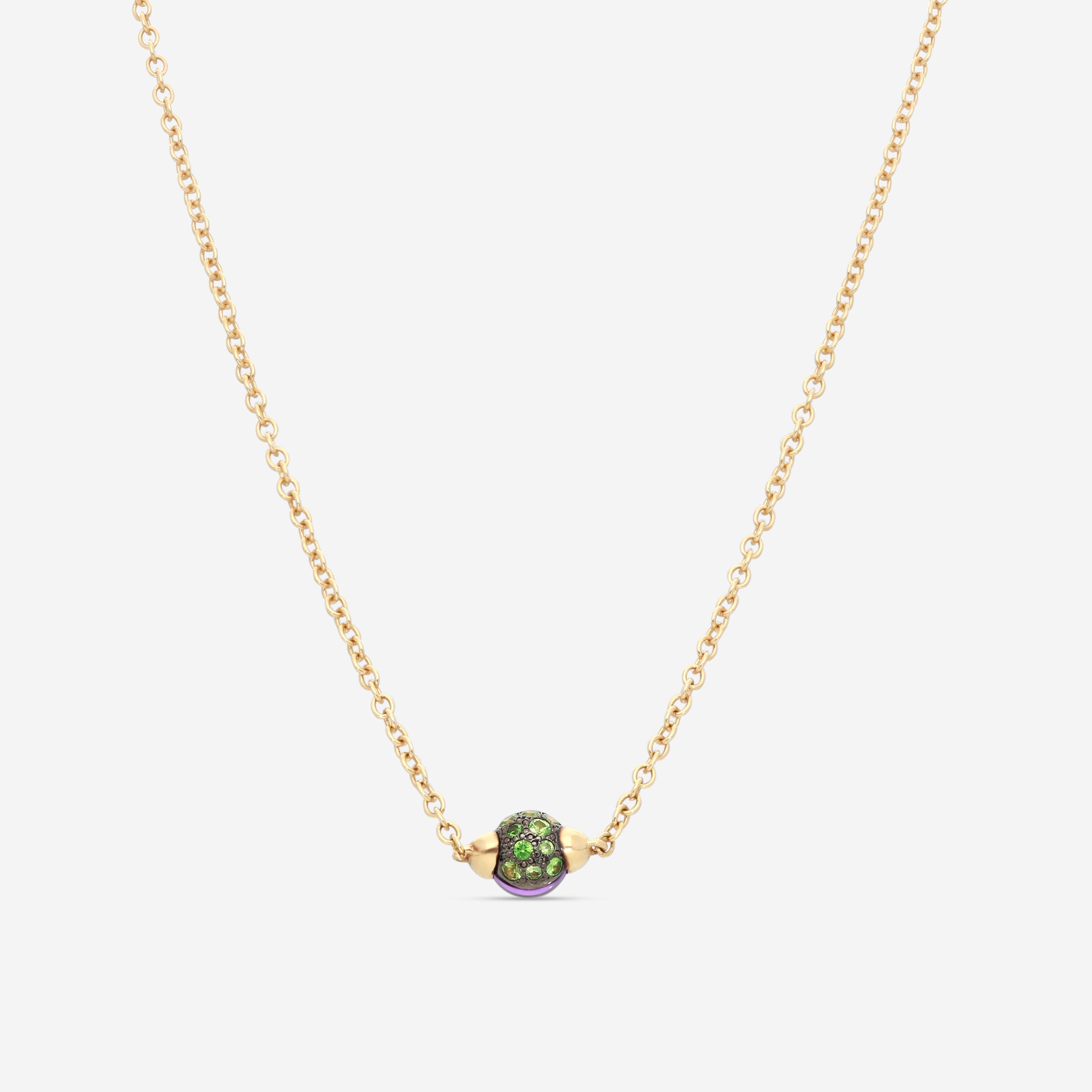 Pomellato M'Ama Non M'Ama 18K Rose Gold Amethyst & Tsavorite Necklace F.B502T07TZOI - THE SOLIST