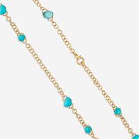 Pomellato 18K Rose Gold Turquoise & Rocca Crystal Necklace A131 - THE SOLIST