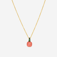 Pomellato 18K Rose Gold Tsavorite & Orange Milky Hard Stone Necklace A133 - THE SOLIST