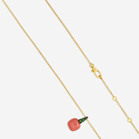 Pomellato 18K Rose Gold Tsavorite & Orange Milky Hard Stone Necklace A133 - THE SOLIST