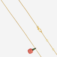 Pomellato Capri 18K Rose Gold Coral and Tsavorite Pendant Necklace A133-133