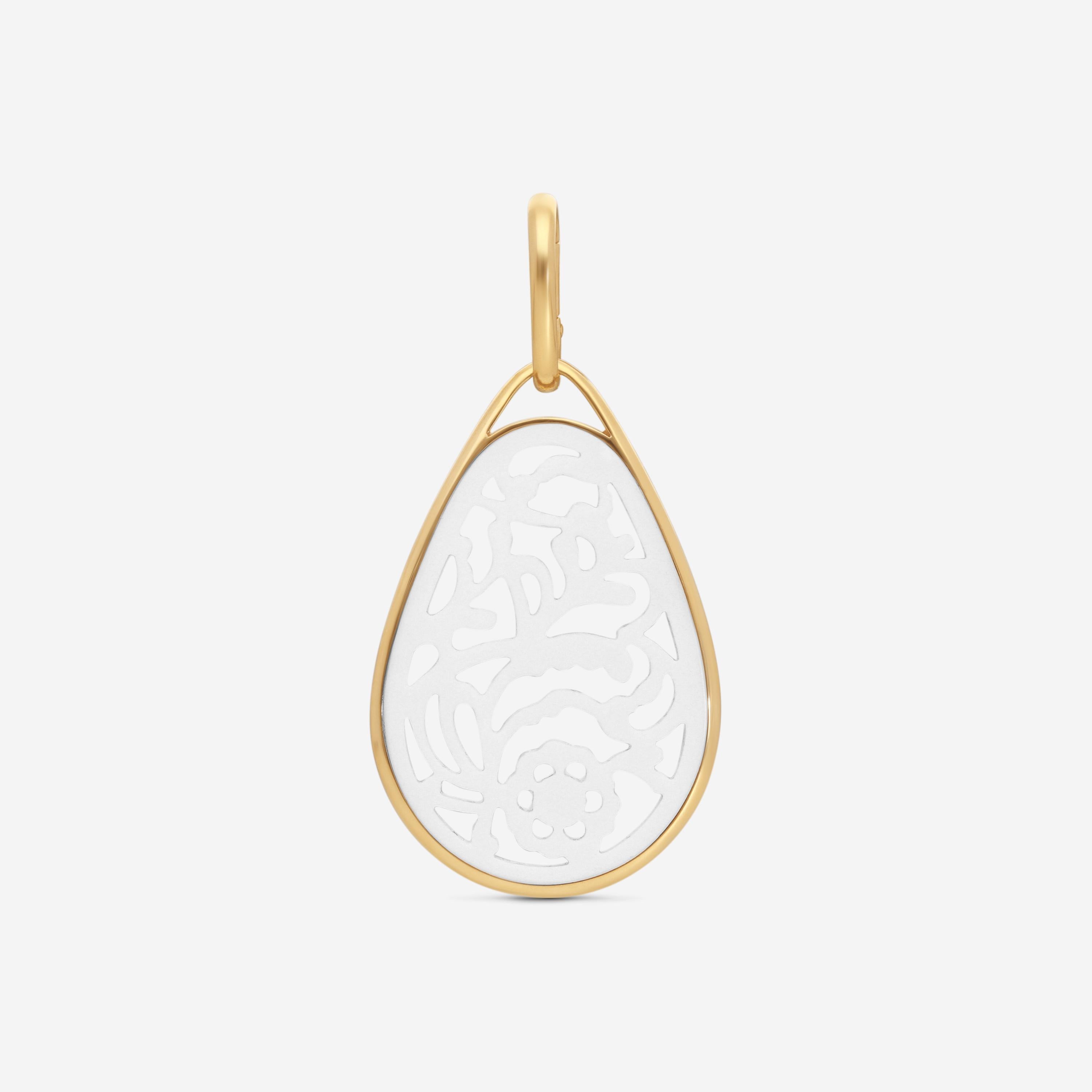 Pomellato Victoria 18K Rose Gold Carved White Agate Pendant M.B103/07/WA-114