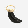 Pomellato Victoria 18K Rose Gold Jet Italian Horn Pendant A134-134