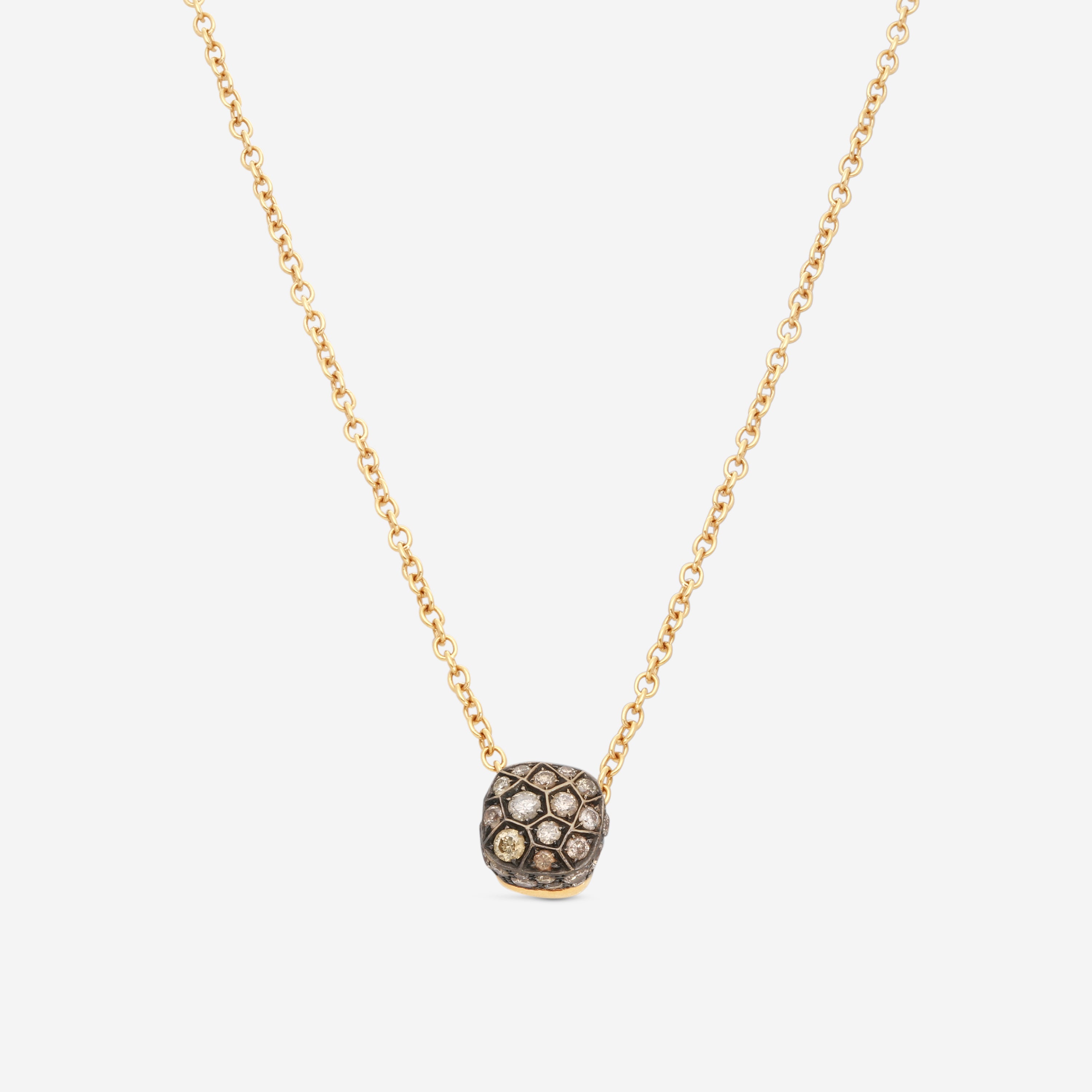 Pomellato Nudo 18K Yellow Gold Diamond Pendant Necklace A136-136
