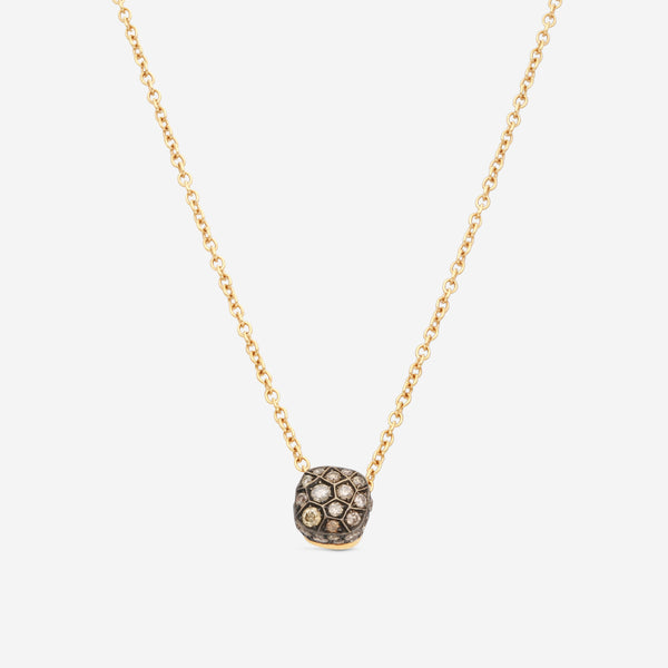 Pomellato Nudo 18K Yellow Gold Diamond Pendant Necklace A136-136