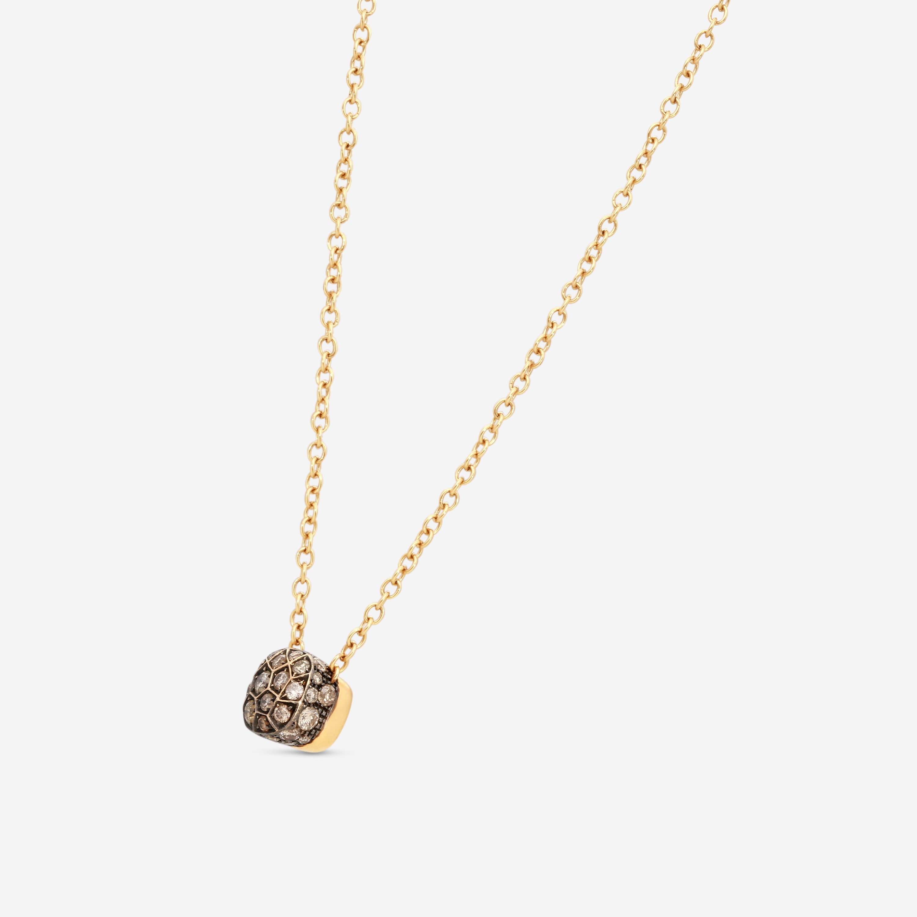 Pomellato Nudo 18K Yellow Gold Diamond Pendant Necklace A136-136