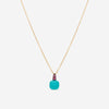 Pomellato Capri 18K Yellow Gold Turquoise & Rhodolite Pendant A137 - THE SOLIST