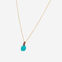 Pomellato Capri 18K Rose Gold Turquoise and Rhodolite Pendant Necklace A137-137 - THE SOLIST