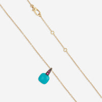 Pomellato Capri 18K Yellow Gold Turquoise & Rhodolite Pendant A137 - THE SOLIST