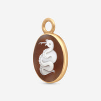 Pomellato Eva 18K Matt Yellow Gold White Agate Cameo Pendant A140 - THE SOLIST