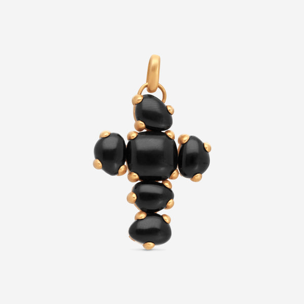 Pomellato Capri 18K Rose Gold Crystal and Onyx Cross Pendant M.A705W07JON-142 - THE SOLIST