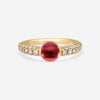 Pomellato 18K Yellow Gold Garnet Rodolite & Brown Diamond Ring Sz. 6.5 A.B213TBR07 - THE SOLIST
