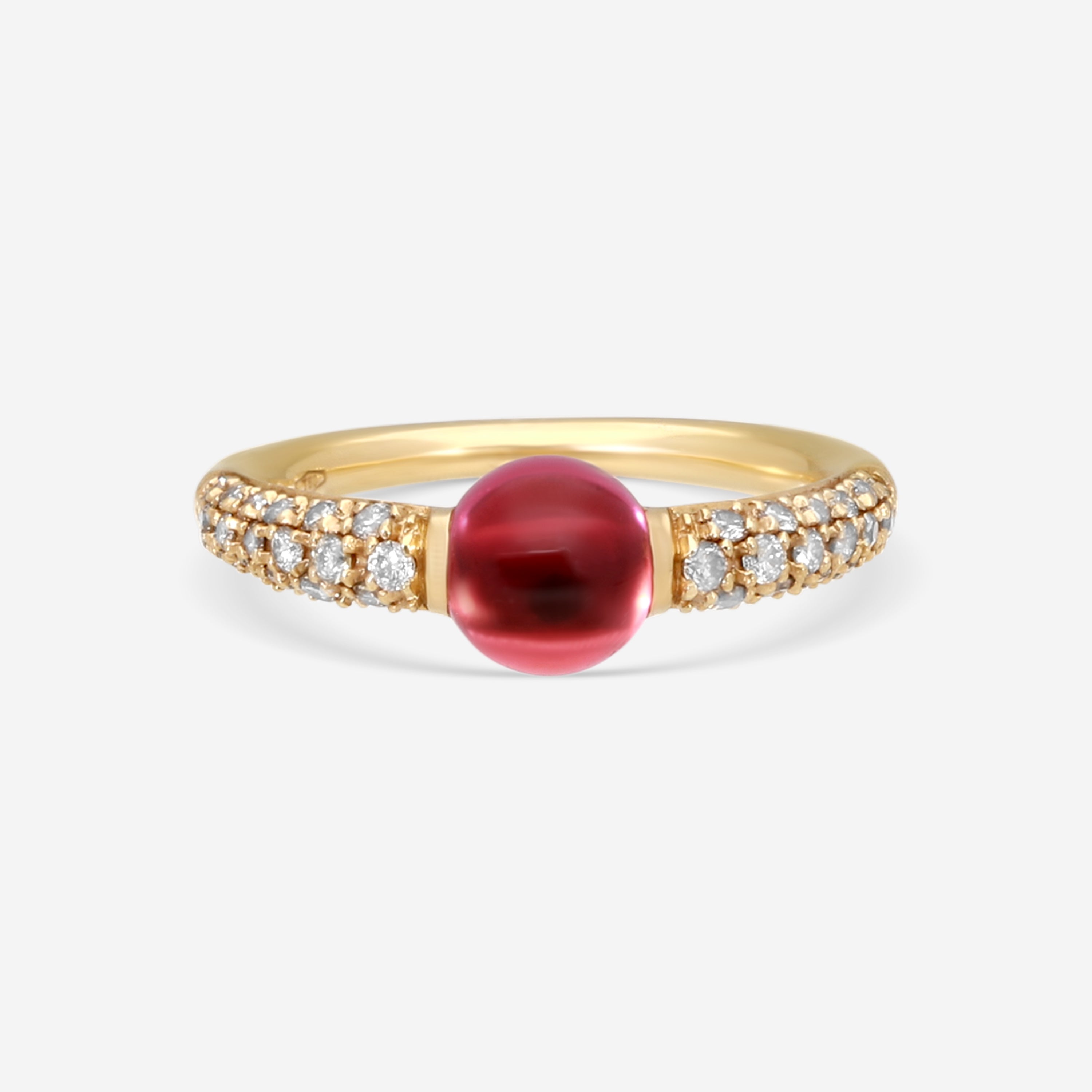 Pomellato M'ama non M'ama 18K Rose Gold Rhodolite Diamond Ring Sz. 6.5 A.B213TBR07-93 - THE SOLIST