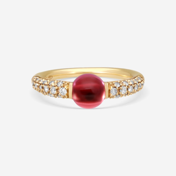 Pomellato M'ama non M'ama 18K Rose Gold Rhodolite Diamond Ring Sz. 6.5 A.B213TBR07-93 - THE SOLIST
