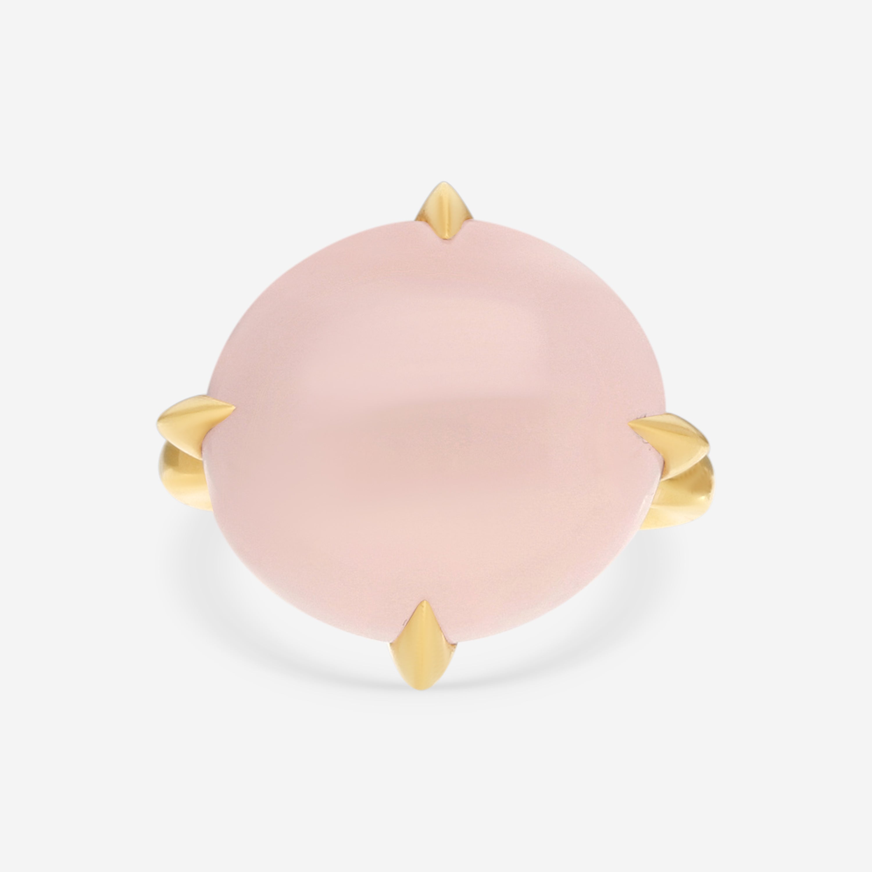 Pomellato Veleno 18K Yellow Gold Rose Quartz Ring Sz. 7 A.B303/07/QR - THE SOLIST