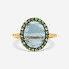 Pomellato 18K Yellow Gold Diamond, Blue London Topaz & Tsavorite Ring Sz. 4.25 A.B307/07TLTZ - THE SOLIST