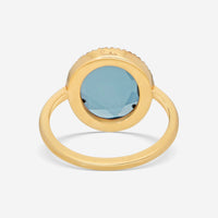 Pomellato Colpo di Fulmine 18K Rose Gold London Blue Topaz Tsavorite Ring Sz. 6 A.B307/07TLTZ-102 - THE SOLIST