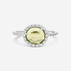 Pomellato 18K White Gold Diamond & Green Peridot Ring Sz. 5.5 A105 - THE SOLIST