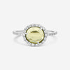 Pomellato Colpo di Fulmine 18K White Gold Peridot Diamond Ring Sz. 6.25 A105-105 - THE SOLIST