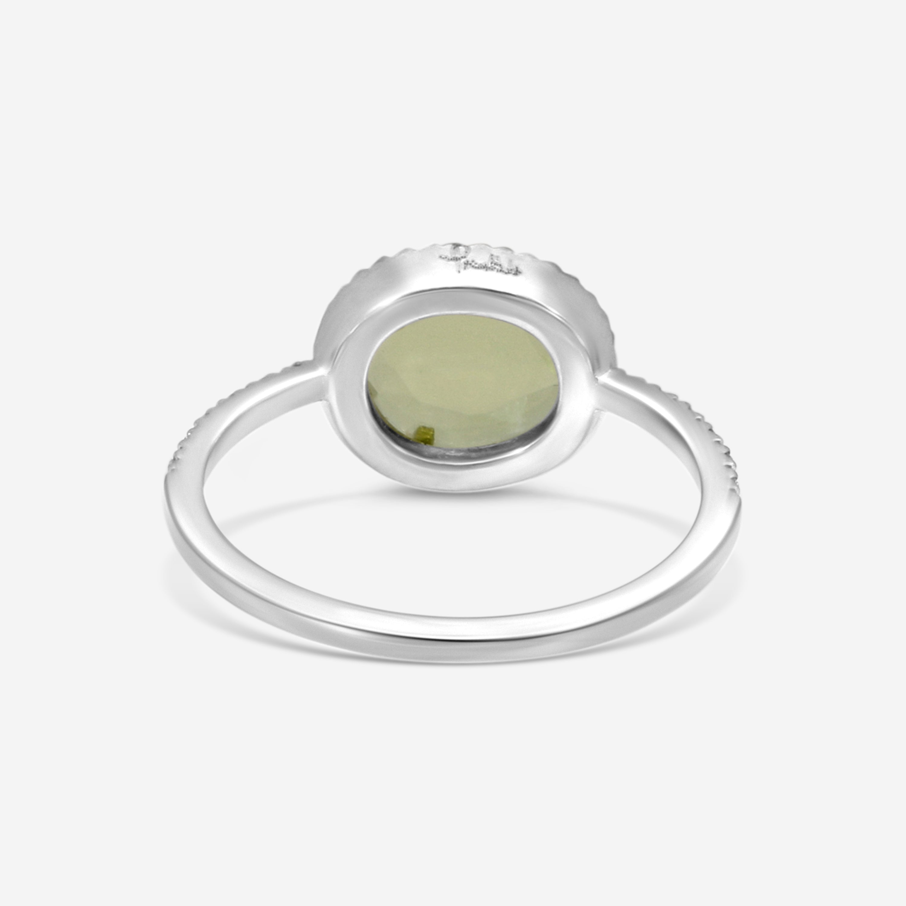 Pomellato 18K White Gold Diamond & Green Peridot Ring Sz. 5.5 A105 - THE SOLIST