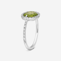 Pomellato 18K White Gold Diamond & Green Peridot Ring Sz. 5.5 A105 - THE SOLIST