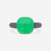 Pomellato Capri 18K Yellow Gold Blue Sapphire & Chrysoprase Ring Sz. 5.75 A126 - THE SOLIST