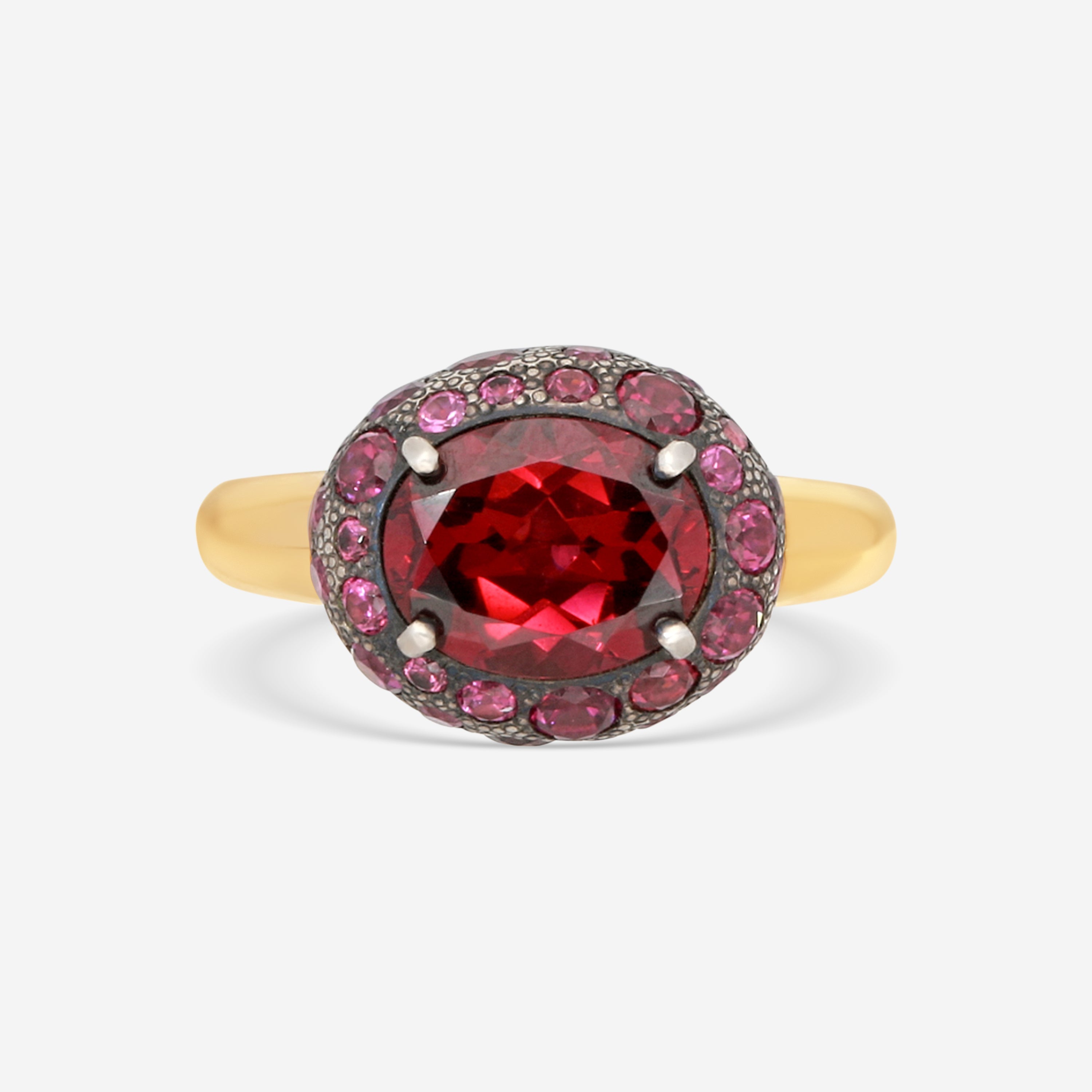 Pomellato Tabou 18K Yellow Gold Garnet & Rhodolite Ring Sz. 6.5 A9081A/A/07GR - THE SOLIST