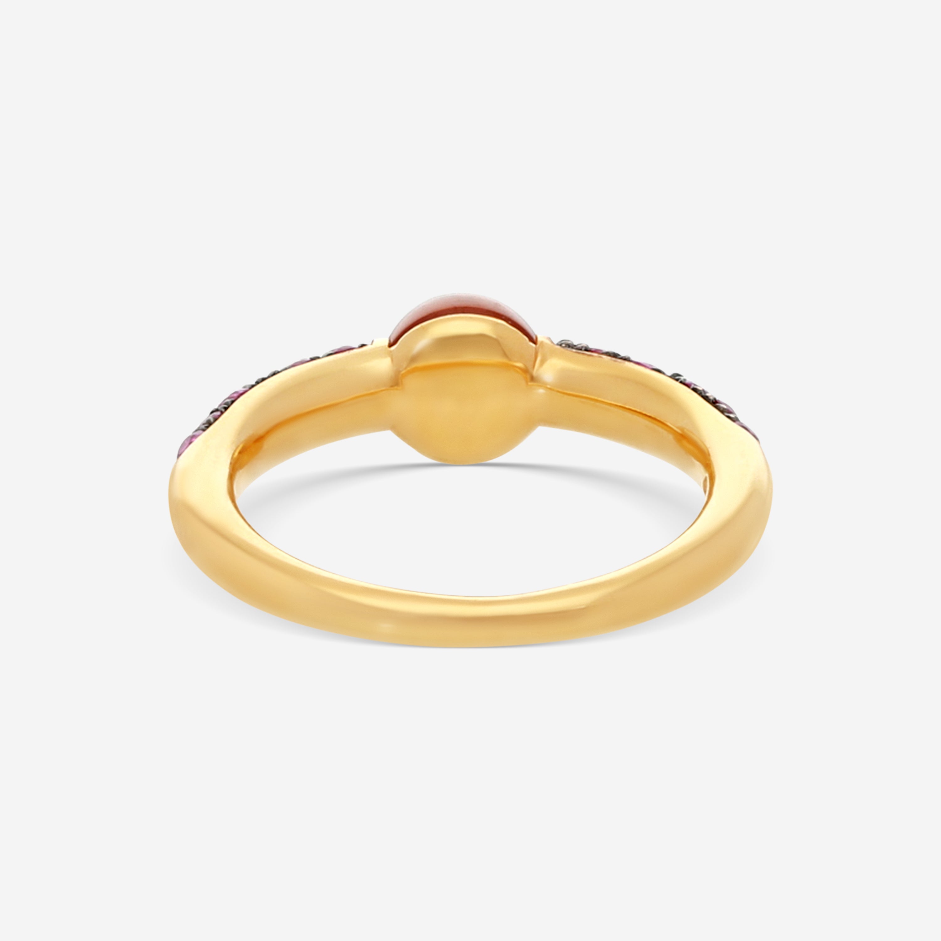 Pomellato M'Ama Non M'Ama 18K Yellow Gold Garnet Essonite & Rose Sapphire Ring Sz. 6.5 A.B502TO7ZRGE - THE SOLIST