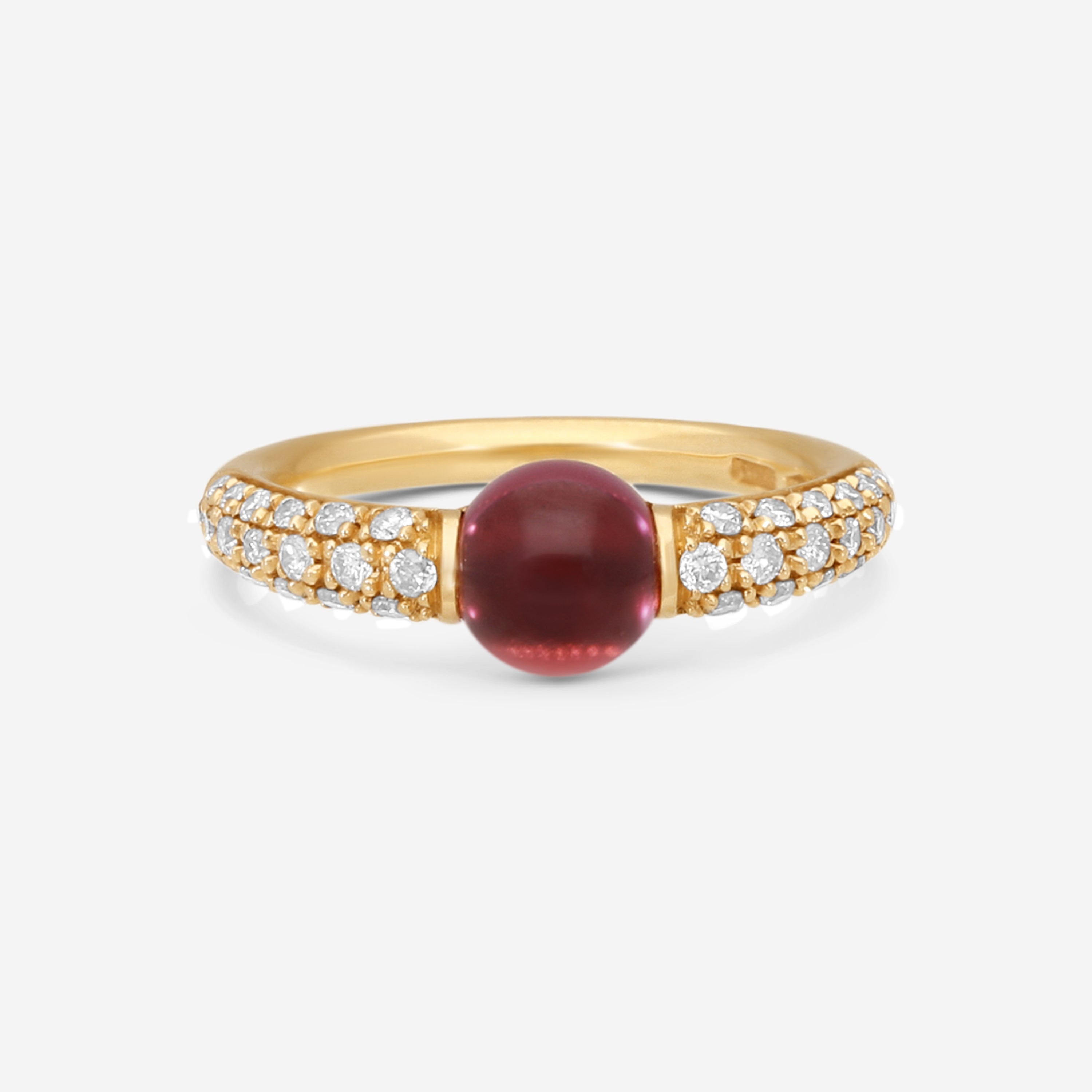 Pomellato M'Ama Non M'Ama 18K Rose Gold Garnet Rhodolite & Brown Diamond Ring Sz. 6 A.B213TBR07GR - THE SOLIST