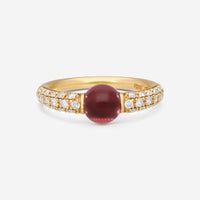 Pomellato M'Ama Non M'Ama 18K Rose Gold Garnet Rhodolite & Brown Diamond Ring Sz. 6 A.B213TBR07GR - THE SOLIST