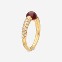 Pomellato M'Ama Non M'Ama 18K Rose Gold Garnet Rhodolite & Brown Diamond Ring Sz. 6 A.B213TBR07GR - THE SOLIST