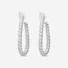 Hearts On Fire Signature 18K White Gold Diamond Hoop Earrings HOOPSIGPS02008W