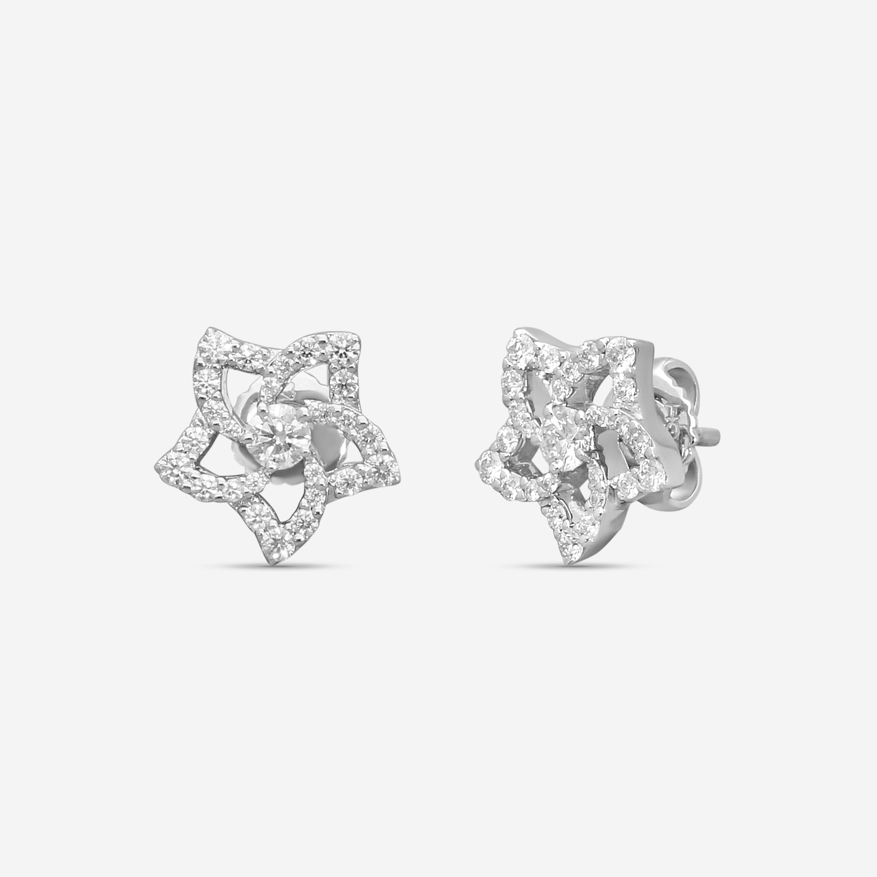 Hearts On Fire Mystical Star 18K White Gold Diamond Earrings HFEMYST00538W