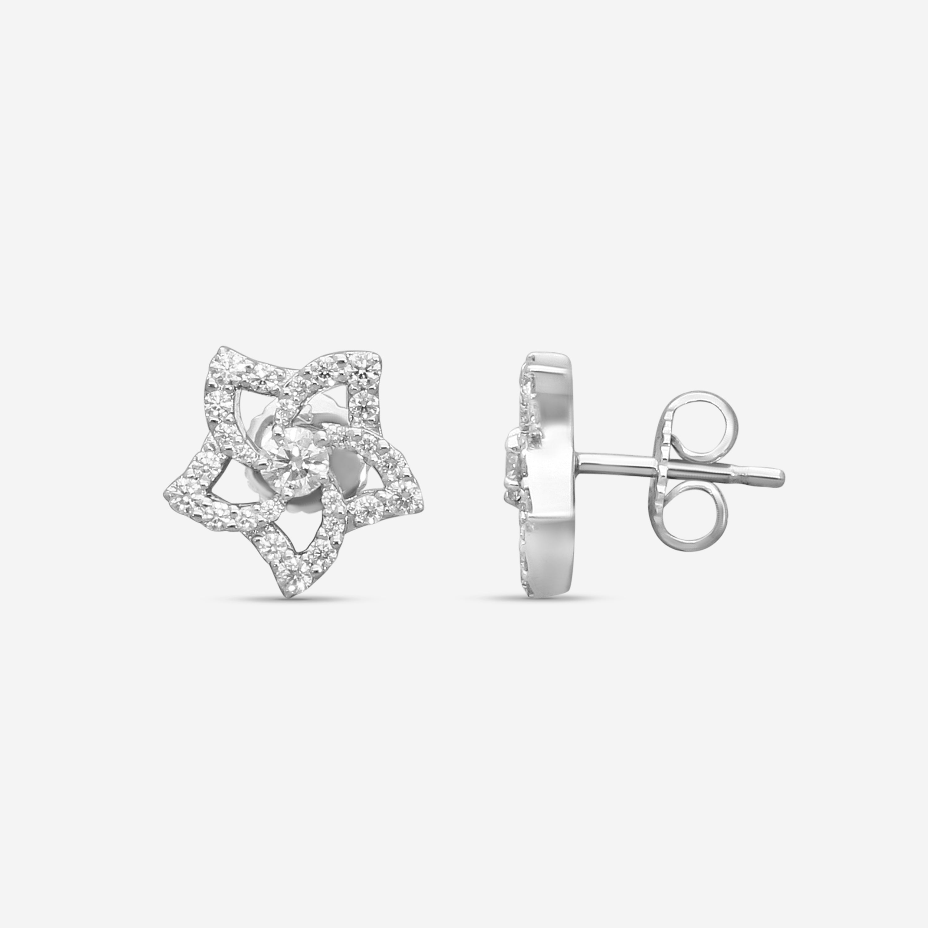 Hearts On Fire Mystical Star 18K White Gold Diamond Earrings HFEMYST00538W
