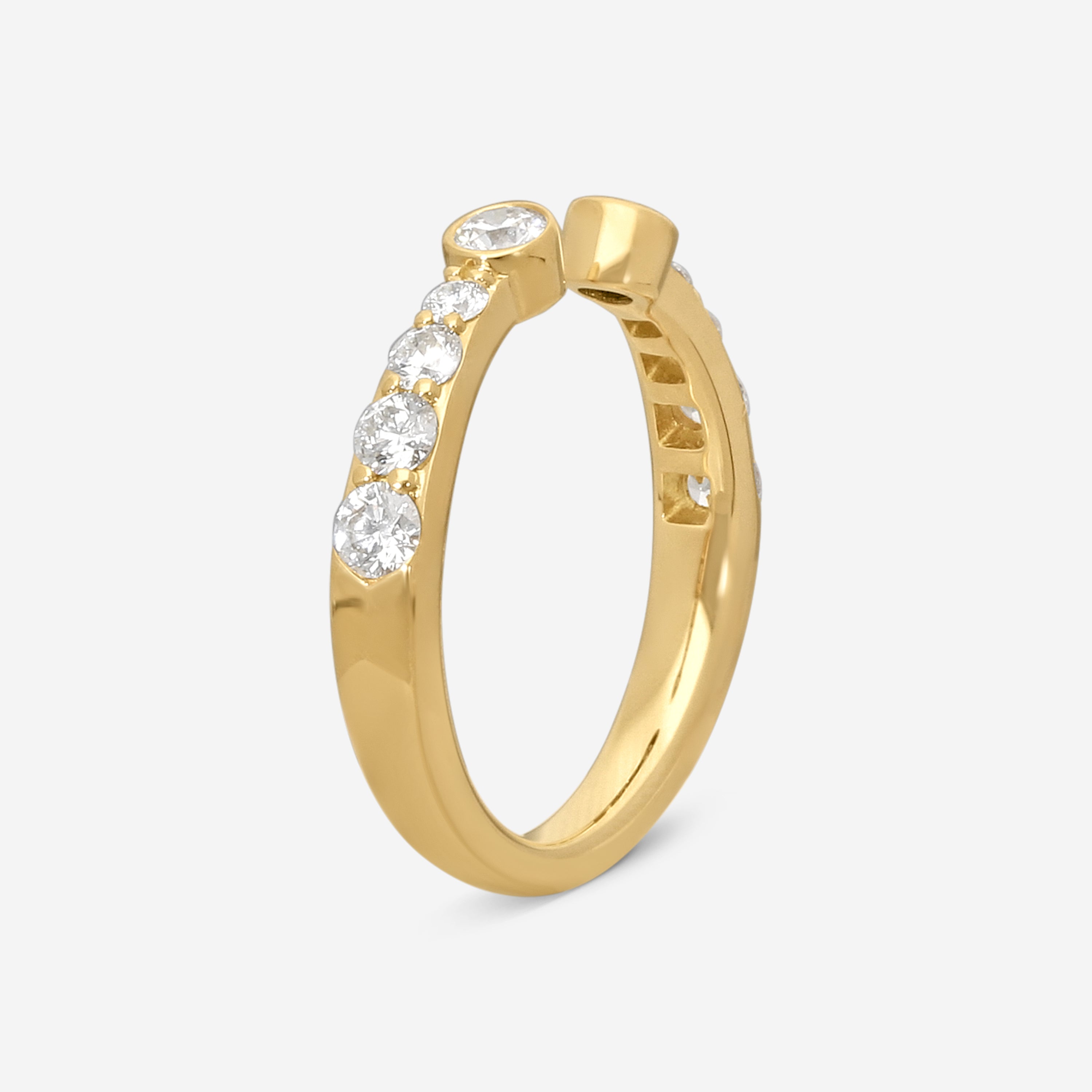 Hearts On Fire Triplicity 18K Yellow Gold Diamond Ring Sz. 6.5 HBATRIPOB0728Y