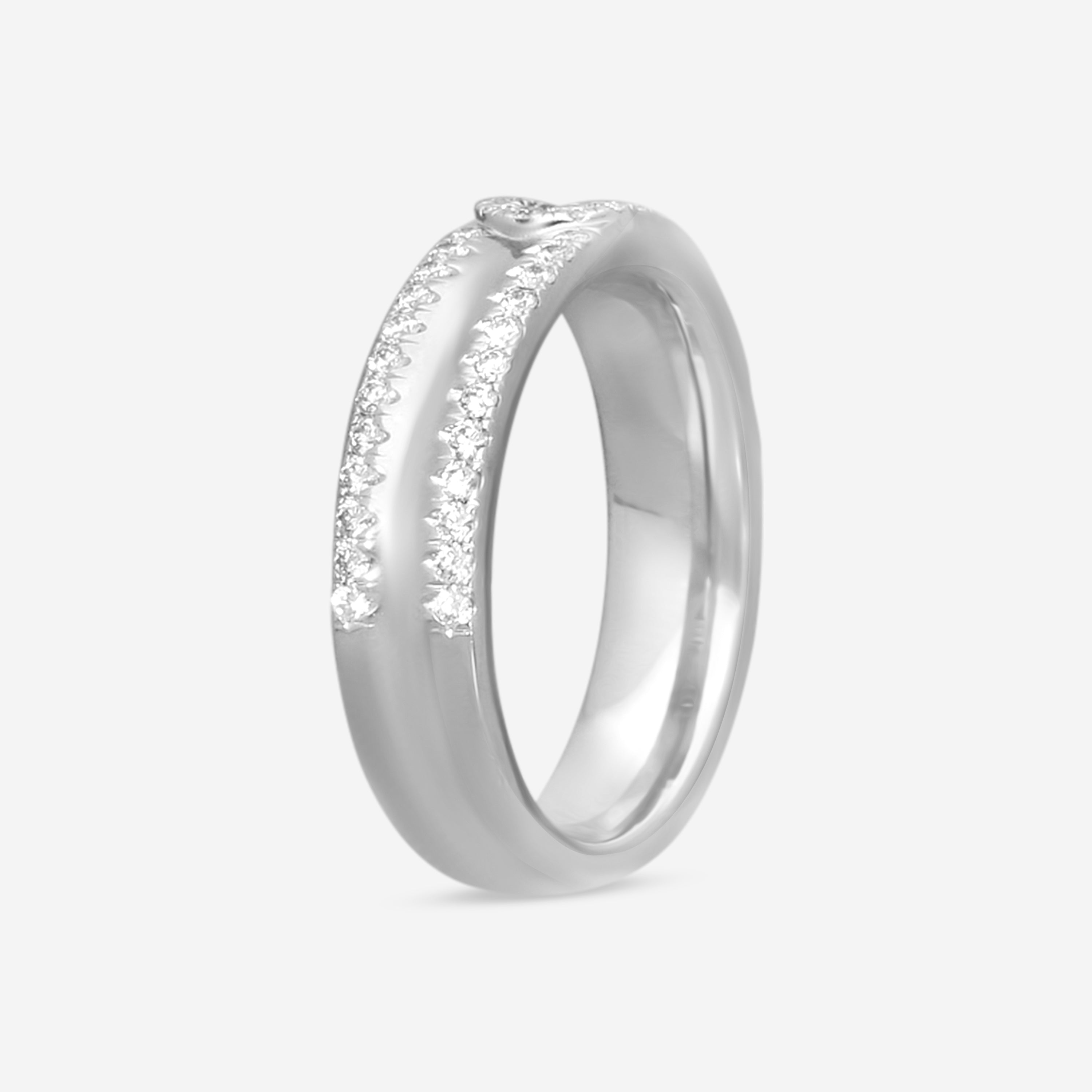 Hearts On Fire 18K White Gold Diamond Band Ring HBADCEN00508W-N-5