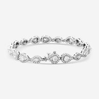 Hearts On Fire Teardrop 18K White Gold Diamond Bracelet HFBTARDH04808W