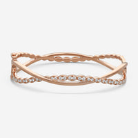 Hearts On Fire Lorelei 18K Rose Gold Diamond Bangle Bracelet HFBLORFTW00608R-S
