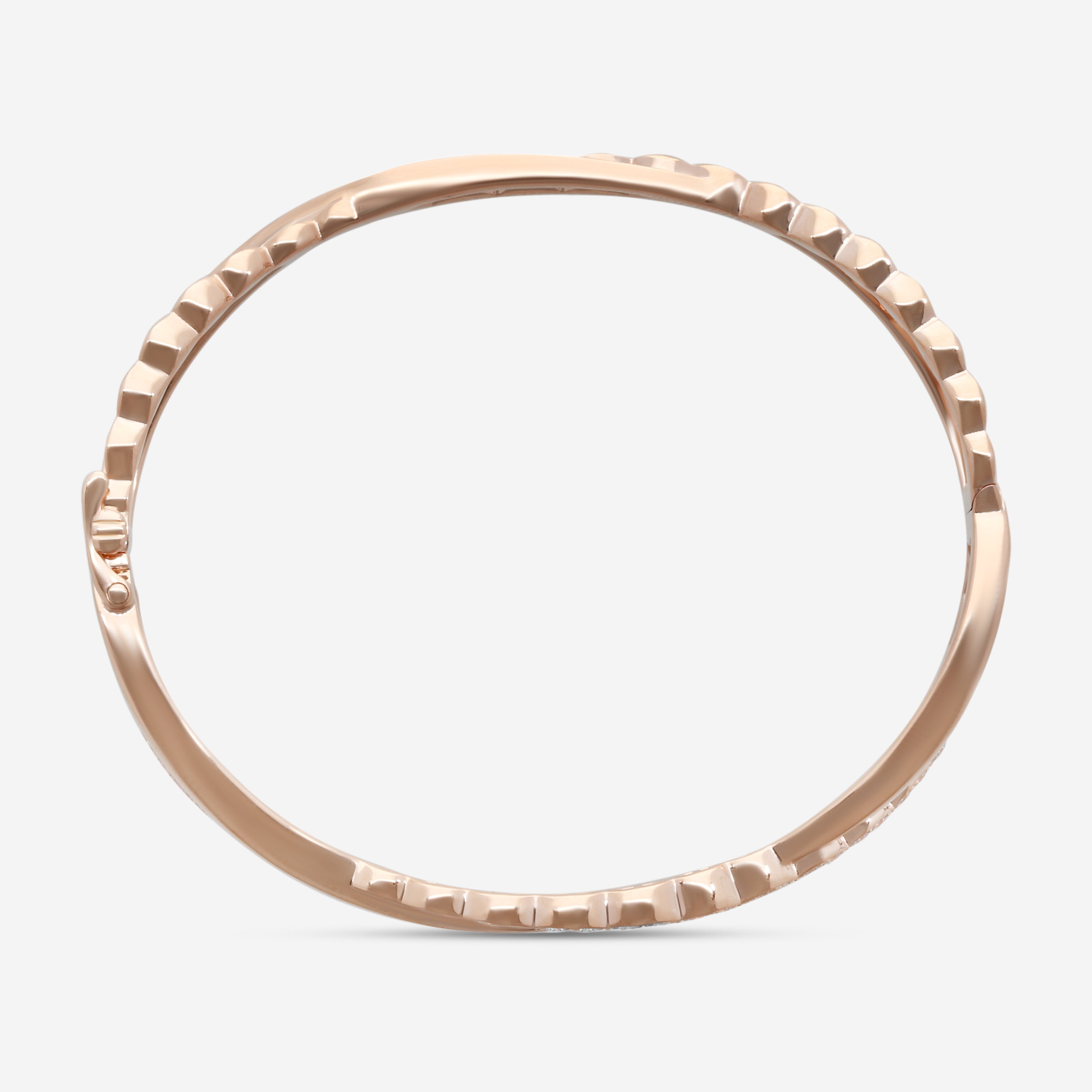 Hearts On Fire Lorelei 18K Rose Gold Diamond Bangle Bracelet HFBLORFTW00608R-S