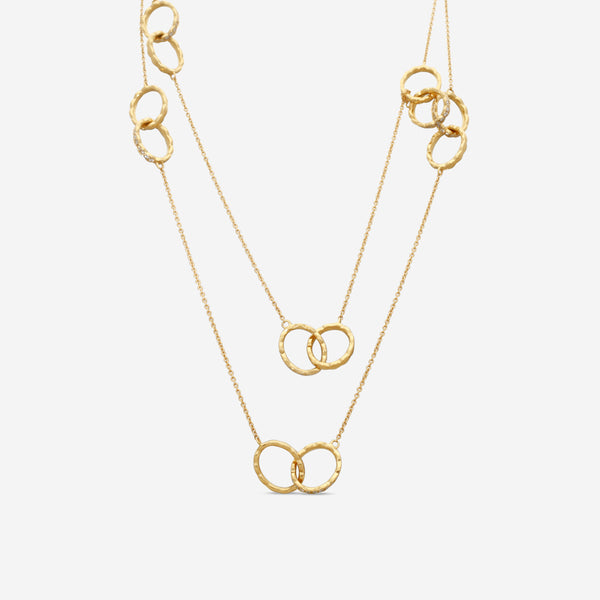 Hearts On Fire Lorelei 18K Yellow Gold Diamond Station Necklace HFNLORFLSTAT02158Y