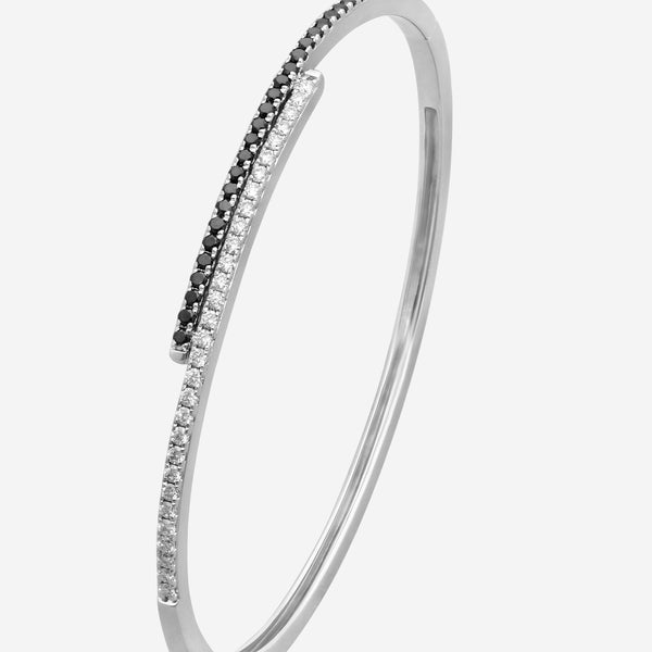 Mémoire 18K White Gold Oval Irradiated Black Diamond Bracelet CGDD10258488W72BD0 - THE SOLIST
