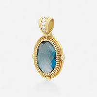 Konstantino 18K Yellow Gold Diamond & London Blue Topaz Pendant MEMK04005-18KT-318